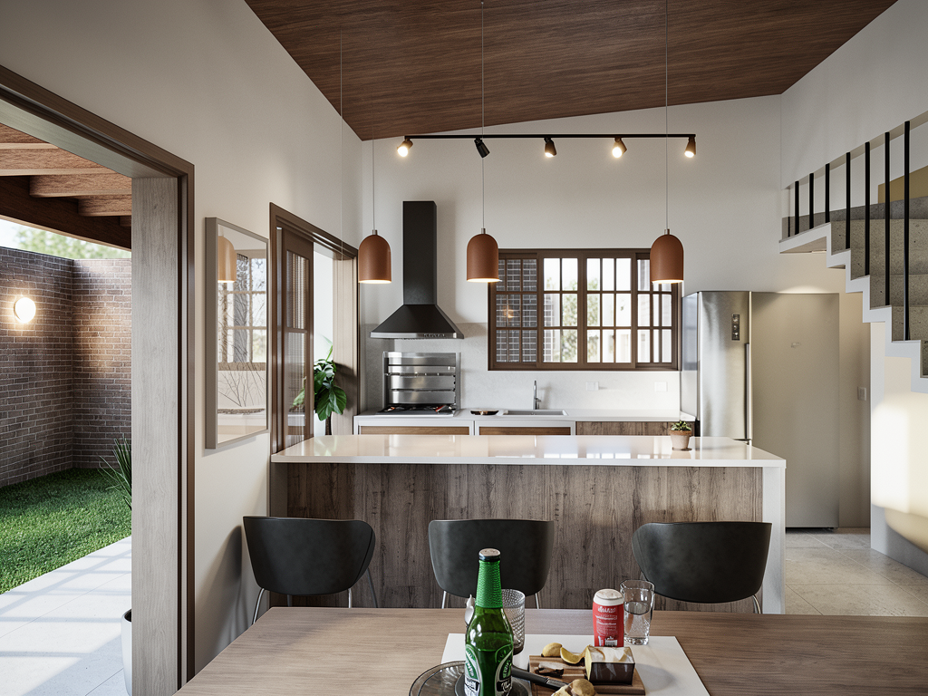 Okena Arquitetura por Mauricio Meggiolaro - Caraguatatuba - SP OKena Arquitetura - Reforma Espaço Gourmet - Design de Interiores